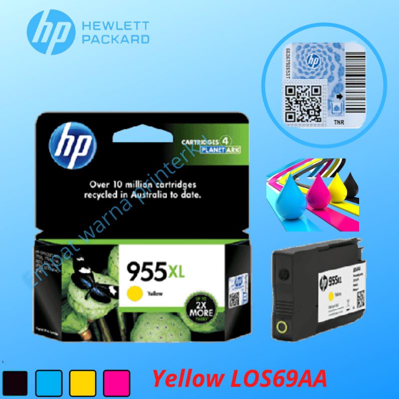 Jual Tinta HP 955XL Yellow HP OfficeJet Pro 8210 Printer, HP OfficeJet Pro 8216/8218 Printer, HP Off