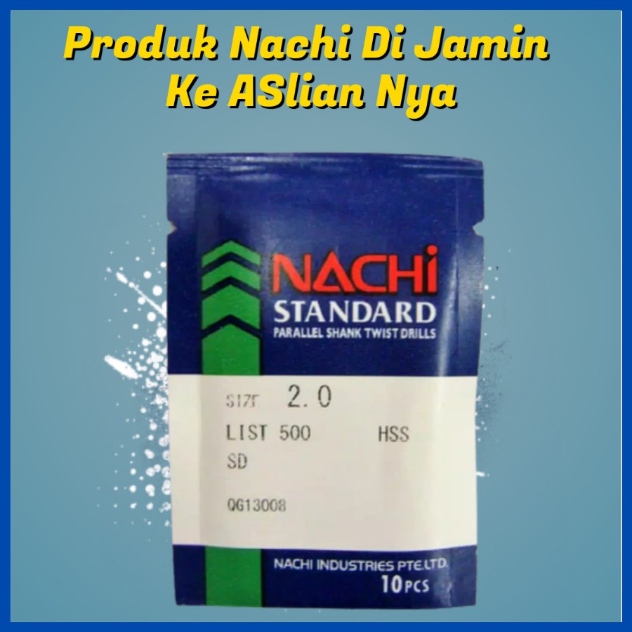 NACHI 2 MM MATA BOR BESI BETON HSS ASLI ALAT PERLENGKAPAN RUMAH PERTUKANGAN PERKAKAS TANGAN ORIGINAL