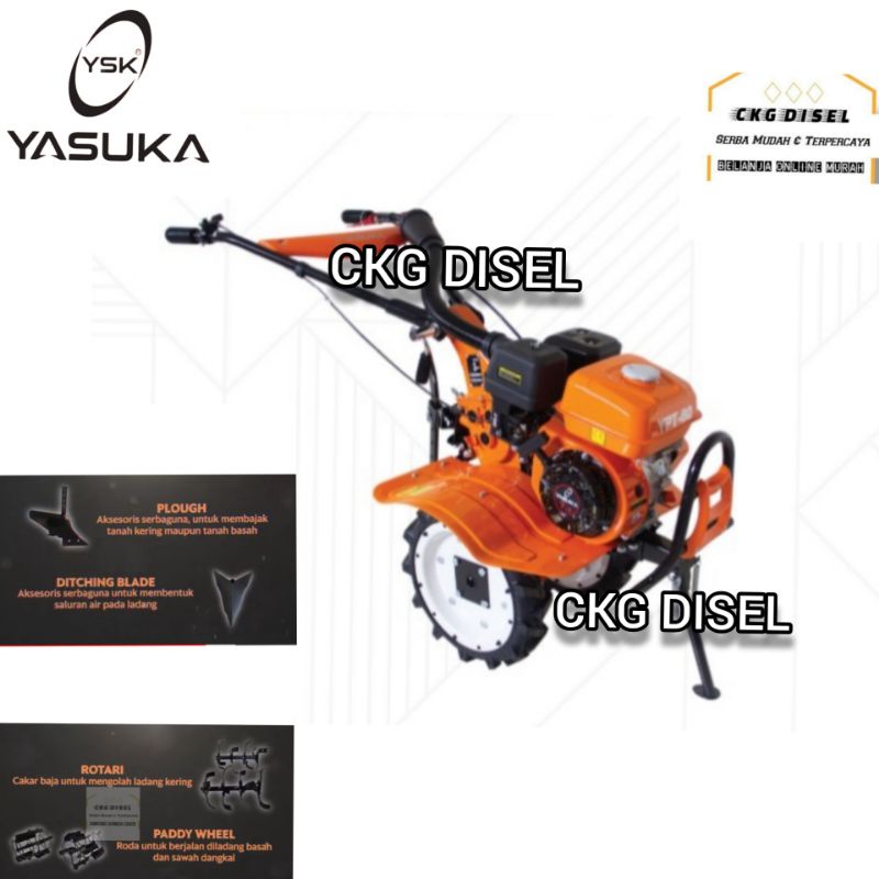 Mesin Traktor Cultivator Sawah Dan Ladang Mini Tiller Yasuka YPT 80 YPT80