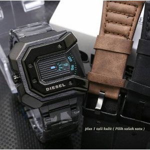 Dijual Jam Tangan Pria Antik Merk Diesel Free Tali Kulit Cadangan Diskon