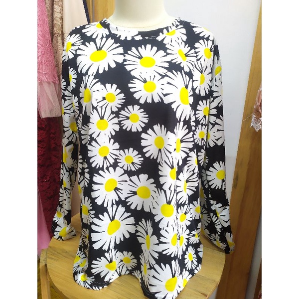 oversize daisy/atasan wanita kaos motif daisy/kaos motif daisy premium/kaos motif daisy kekinian ter