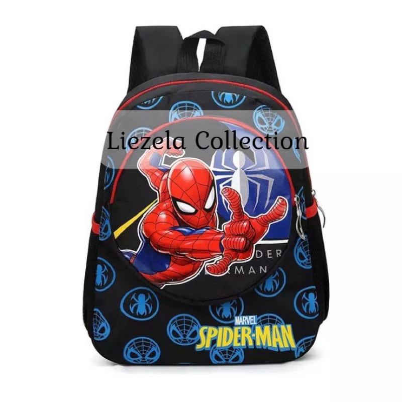 Liezela Collection - MARVEL SPIDERMAN TAS ANAK RANSEL TK &amp; SD ANAK LAKI-LAKI &amp; PREMPUAN TAS SEKOLAH 1-2-3-4 TAHUN 2021