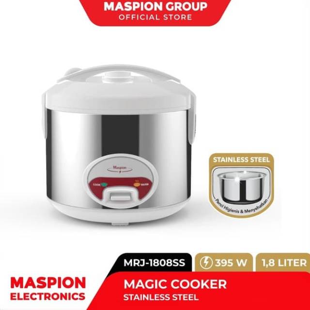 Maspion Rice Cooker Penanak Nasi Stainless 1,8 Liter