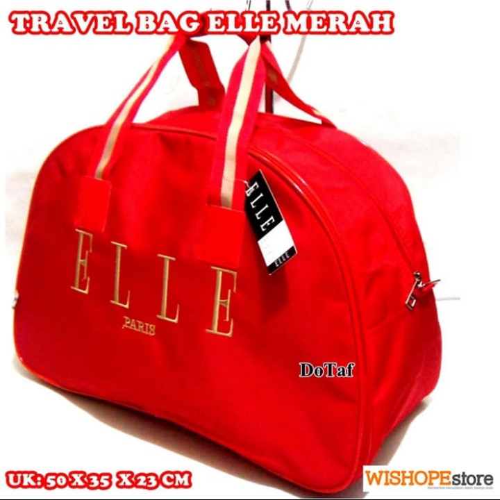 TAS TRAVEL KOPER TAS PAKAIAN JINJING PAKAIAN ELLE MAROON TRAVEL BAG ORGANIZER TAS