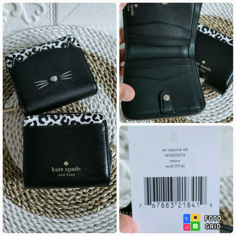kate spade meow small bifold wallet