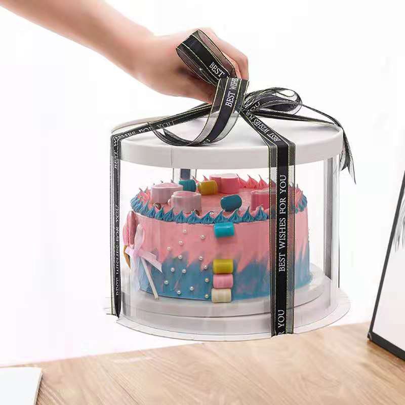 Box kue tart mika bulat 8 INCH untuk 1 TINGKAT kue