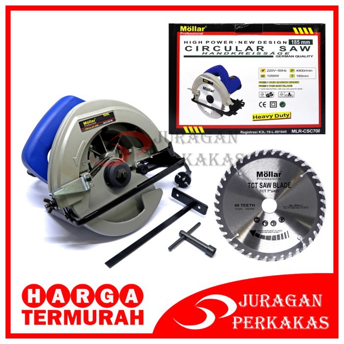 MOLLAR CSC700 CIRCULAR SAW MESIN GERGAJI LISTRIK POTONG KAYU TRIPLEK