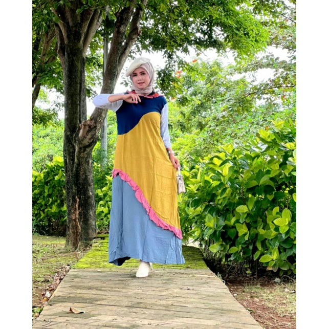 GAMIS PELANGI I DASTER ARAB TERMURAH I RAYON GRADE A