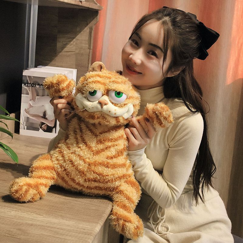 45cm Mainan Cartoon Garfield Plush Toy Fat Cat Soft Stuffed Animal Teddy Pillow Doll Boneka