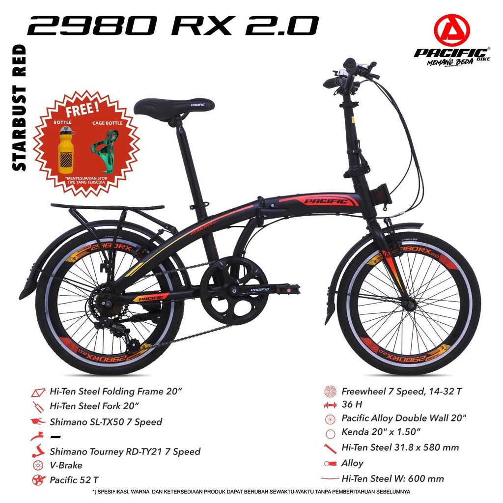 SEPEDA LIPAT 20" PACIFIC 2980 RX 2.0