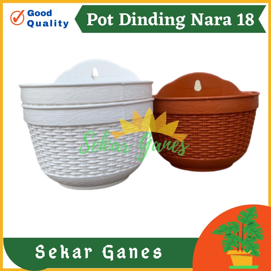 Pot Dinding Nara 18 Putih Merah Bata Merah Coklat Terracota Terracotta Pot Dinding Tempel Tempel Dekorasi Bunga Hias Unik Panjang Kecil Rotan Gantung Pagar Murah Grosir