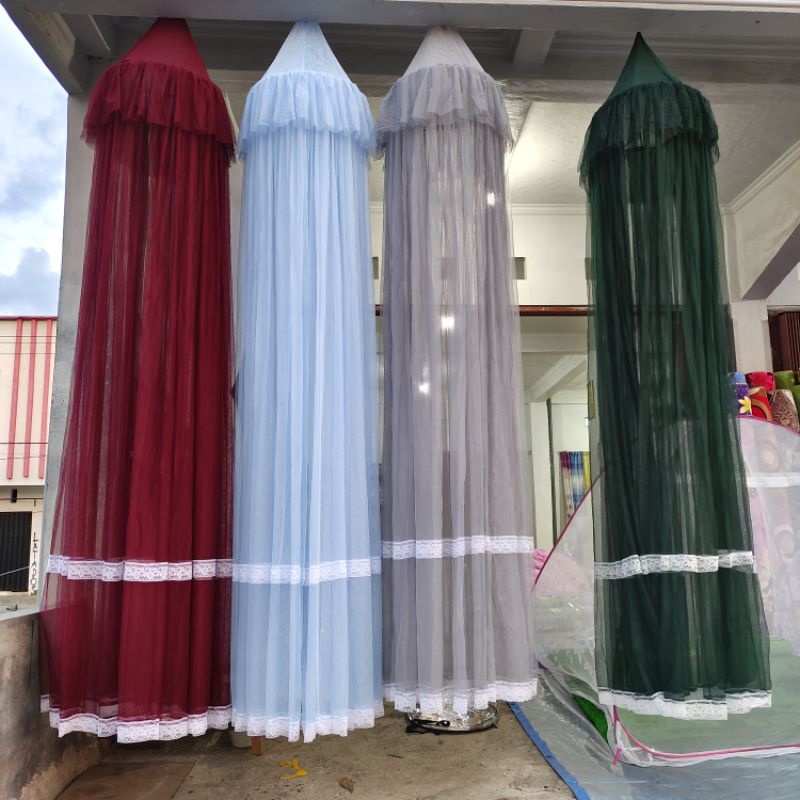 Kelambu gantung Chakam anti nyamuk tirai Ring Besi bulat Berponi tempat tidur (180x200x250)