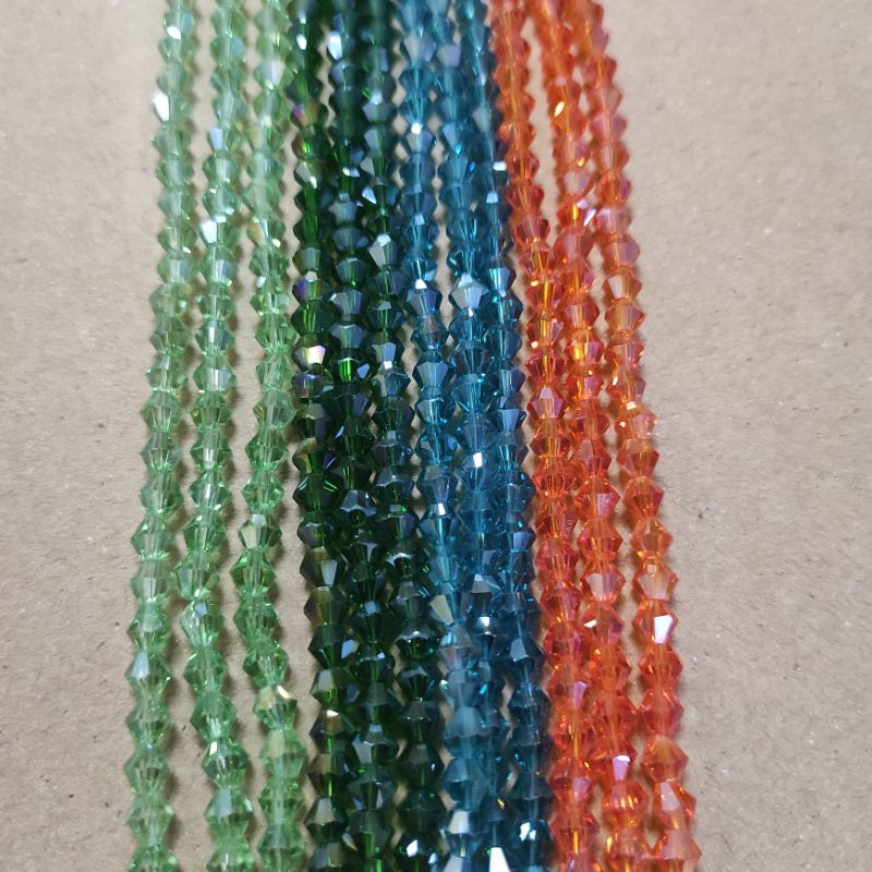 100pcs kristal kerucut lancip ukuran 4mm