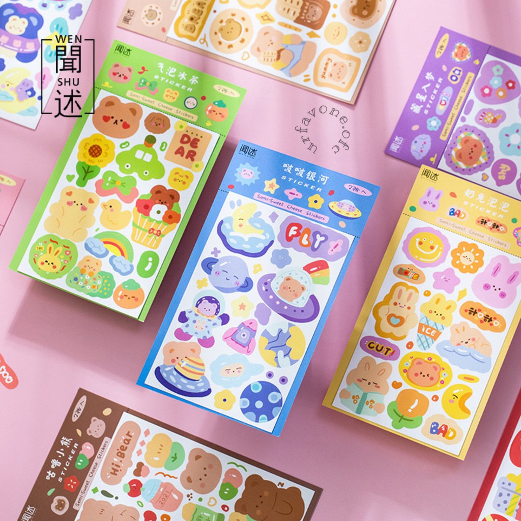 

STICKER SEMI SWEET motif 2 lembar / pack Stiker Dekorasi Diary Planner Journal Scrapbook