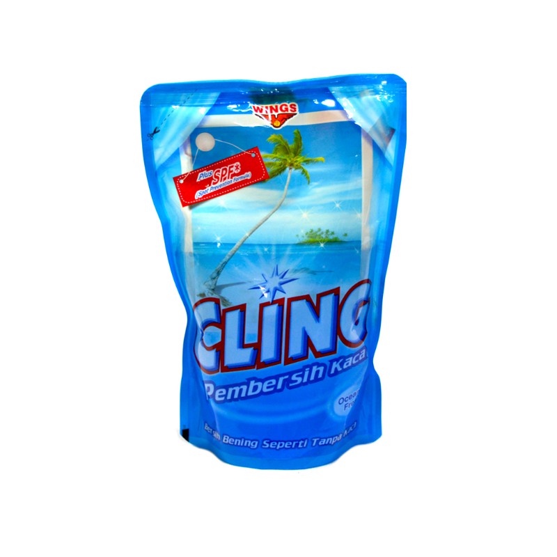 Cling Pembersih Kaca Biru Kemasan Refill 425ml