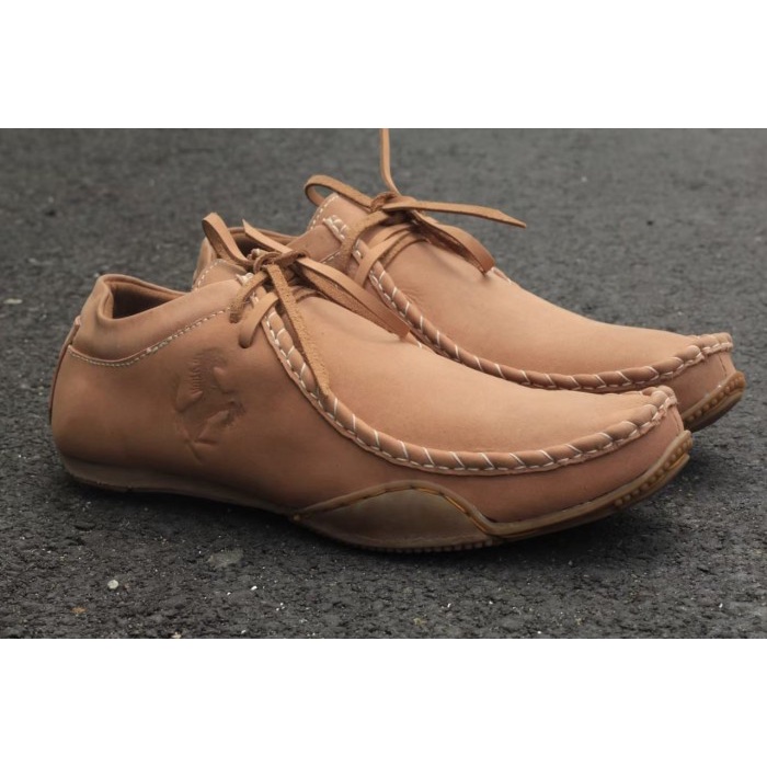 Sepatu Kasual Boot Pendek Pria Black master Loafer Kulit Asli