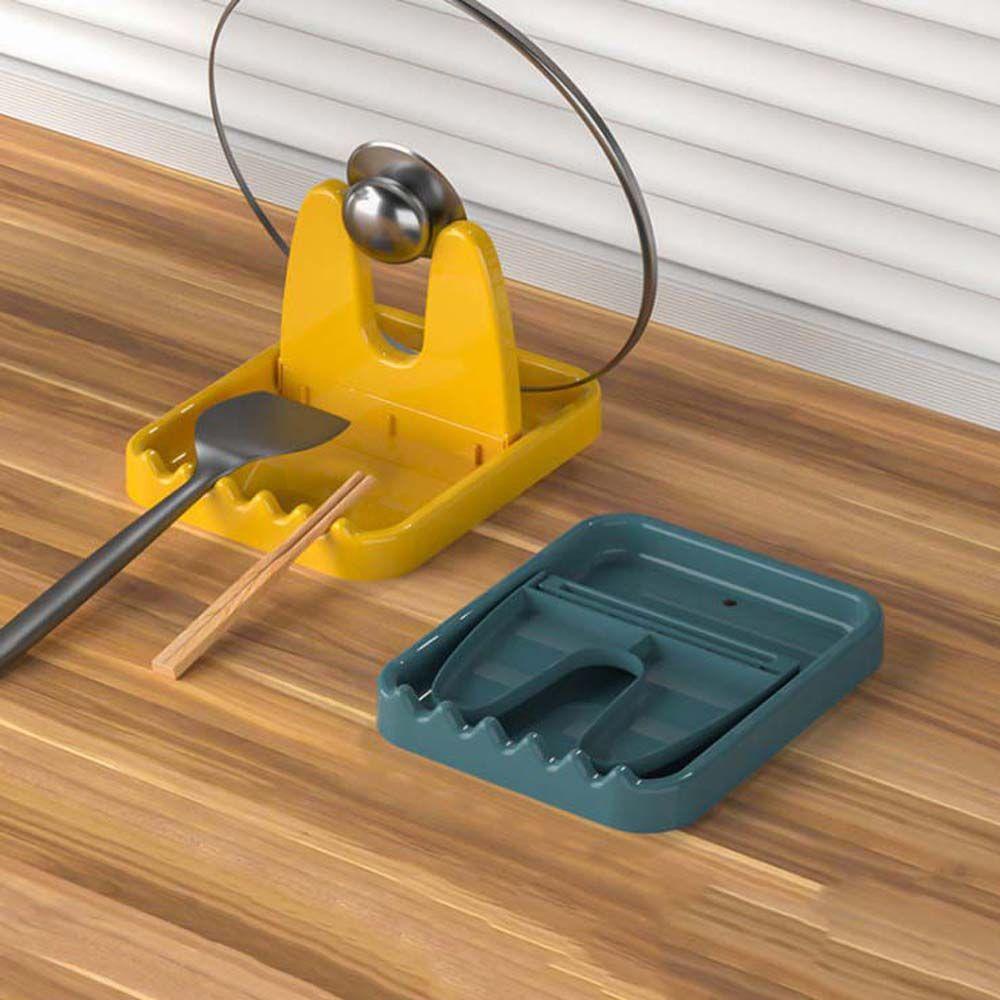 [Elegan] Holder Tutup Panci Lipat Praktis Organizer Peralatan Makan Sendok Sup Untuk Kompor Top Spoon Rest