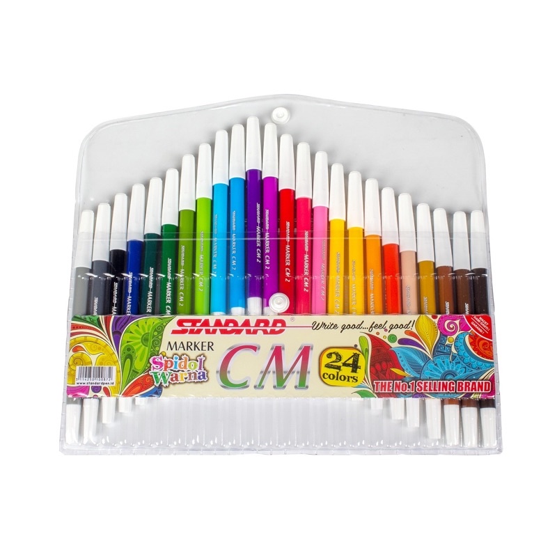 

Standard Coloring Marker - CM 24 Mix 24 Color (Spidol Isi 24 pcs Warna-Warni)