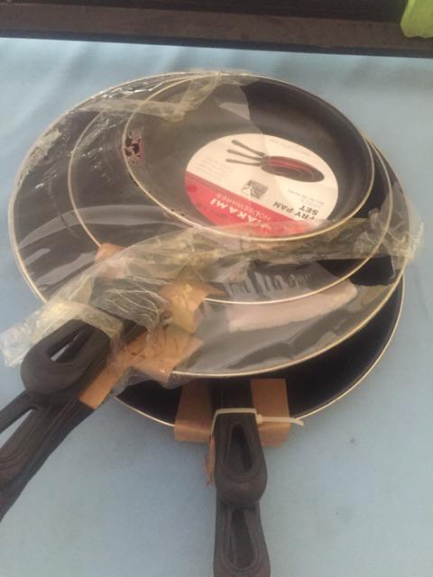 Wajan Fry Pan Set Nakami Set Teflon Wajan Set Wajan Anti Lengkat Wajan Murah Wajan Teflon 1.100gr