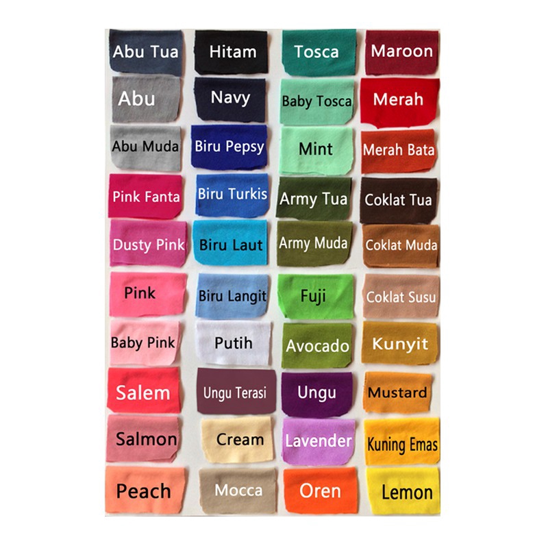 [PART 2] 40 Warna Jilbab Kaos Instan Pet Antem Ukuran L / XL /Jumbo Hijab Bergo Syari Khimar (kim)