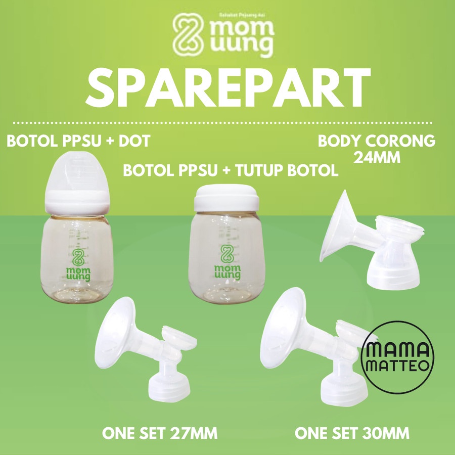 MOM UUNG SPAREPART POMPA ASI PORTABLE ELEKTRIK / SPARE PART Breast Pump MomUung / Valve Diafragma Botol Dot Breasthield BANDUNG