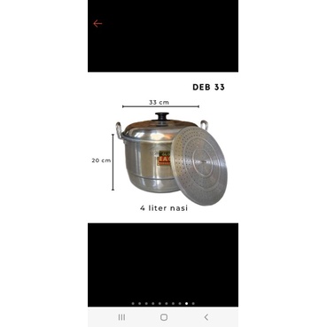 Dandang Ekonomi Panci Kukus Global Eagle Alumunium 33 Cm 33cm