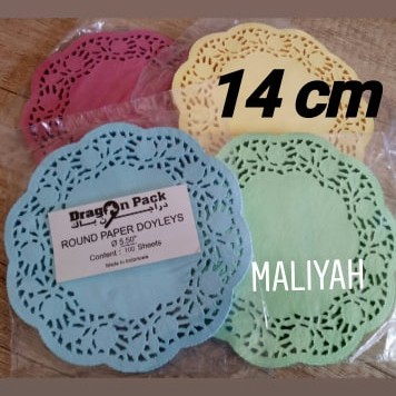 

kertas bulat paper doilies 14 dan 16 cm