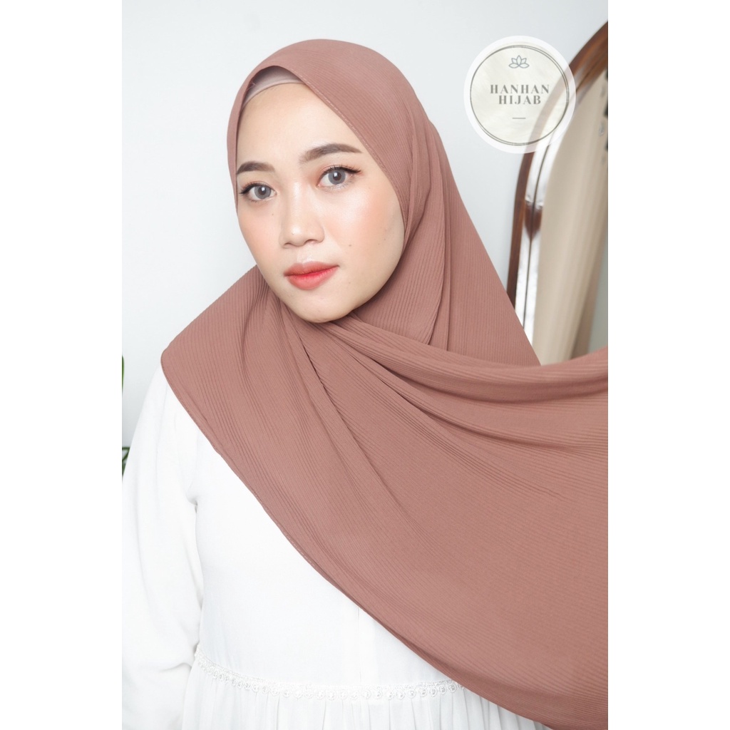 PLEATED SHAWL / PASHMINA FULL PLISKET-Moccacino