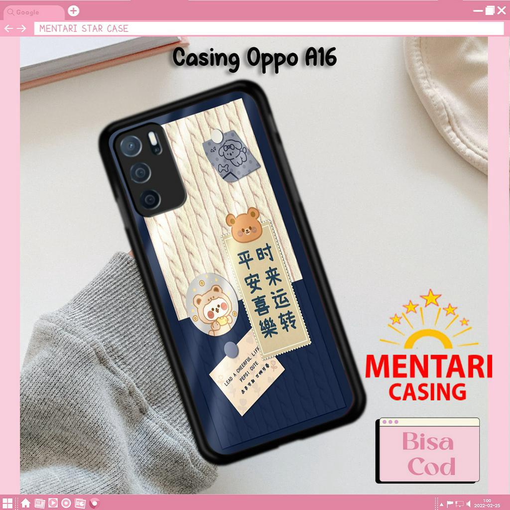 Mentari Casing Hp OPPO A16 Case OPPO A16 Motif CUTEKOTAKBARU Hardcase Softcase Estetik Premium Gloss