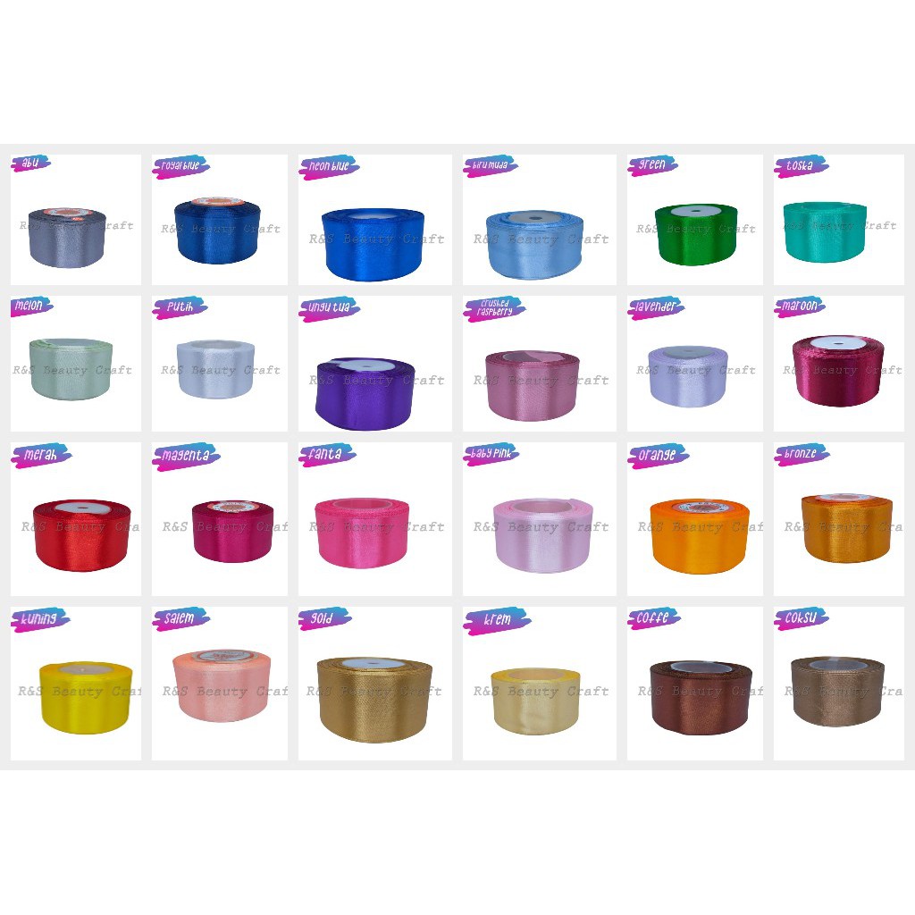 

Pita satin polos 4 cm / 1.5" B