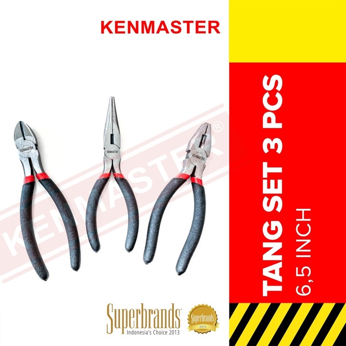 Tang Set 3 pcs / Kenmaster Tang Kombinasi, Tang Potong, Tang Lancip