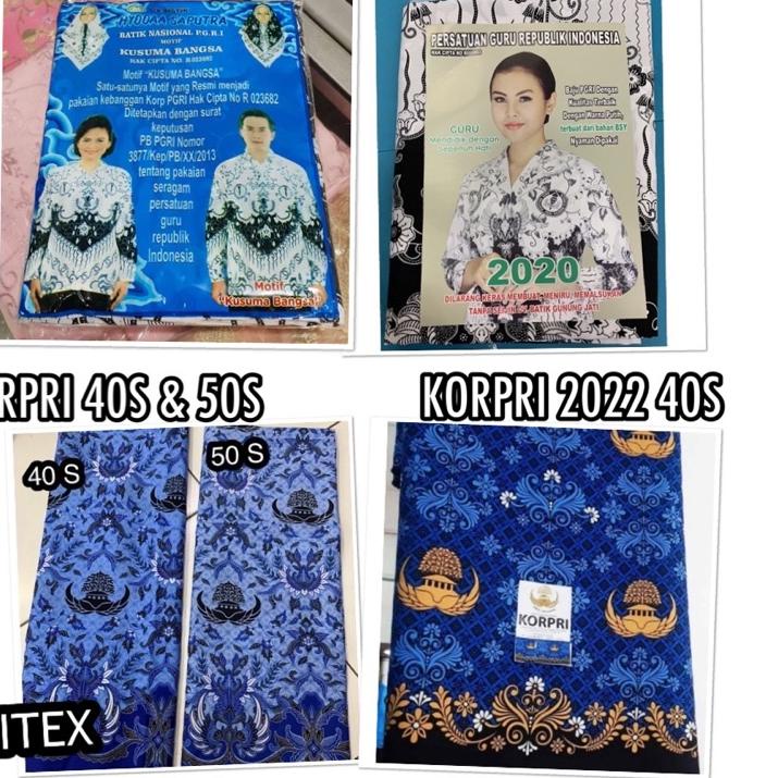 Terbaik.. Kain Seragam PGRI KUSUMA BANGSA, KORPRI 2022 & KORPRI SRITEX
