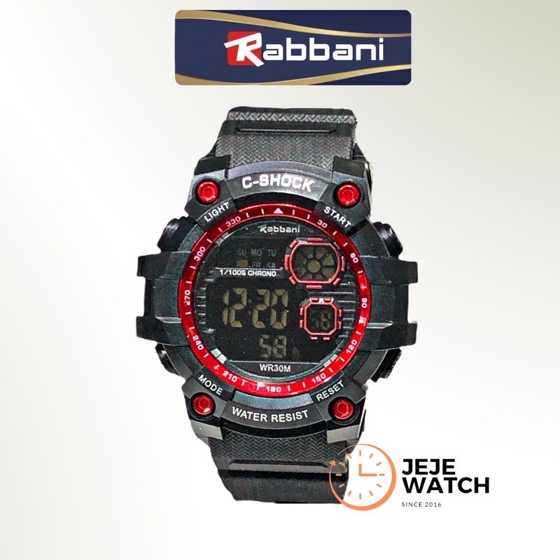 Jam tangan digital Rabbani sport water