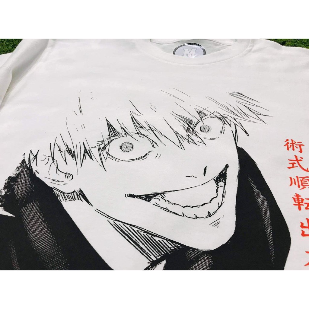 Tshirt Gojo Satoru White Anime Jujutsu Kaisen