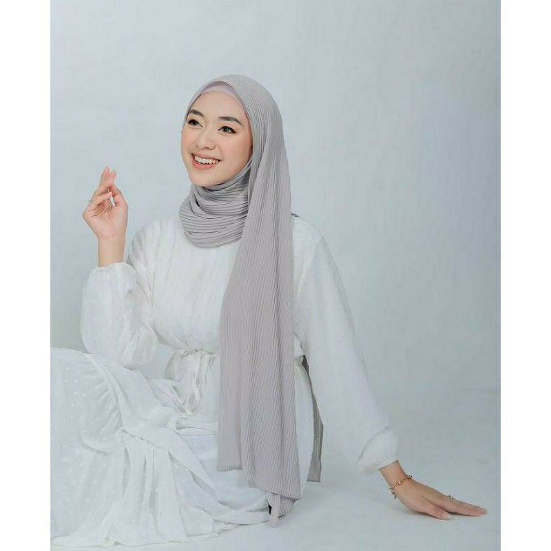 Pashmina Plisket Premium - Jilbab Plisket Termurah