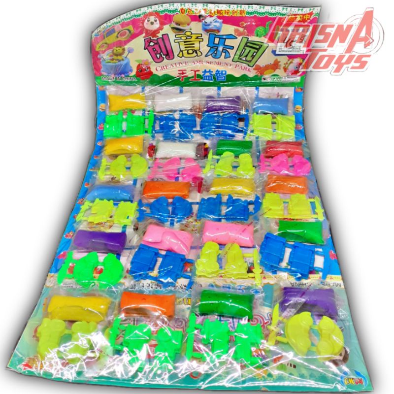 MAINAN ANAK CLAY PLAYDOH CETAKAN/MAINAN SLIME BANTAL isi 20pcs/Lembar