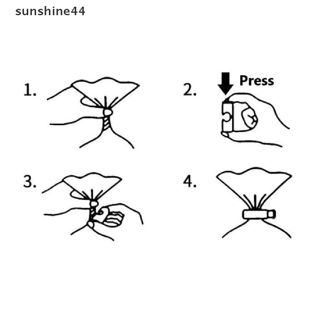 Sunshine Klip Penyegel Kantong Makanan / Snack Elastis Kreatif