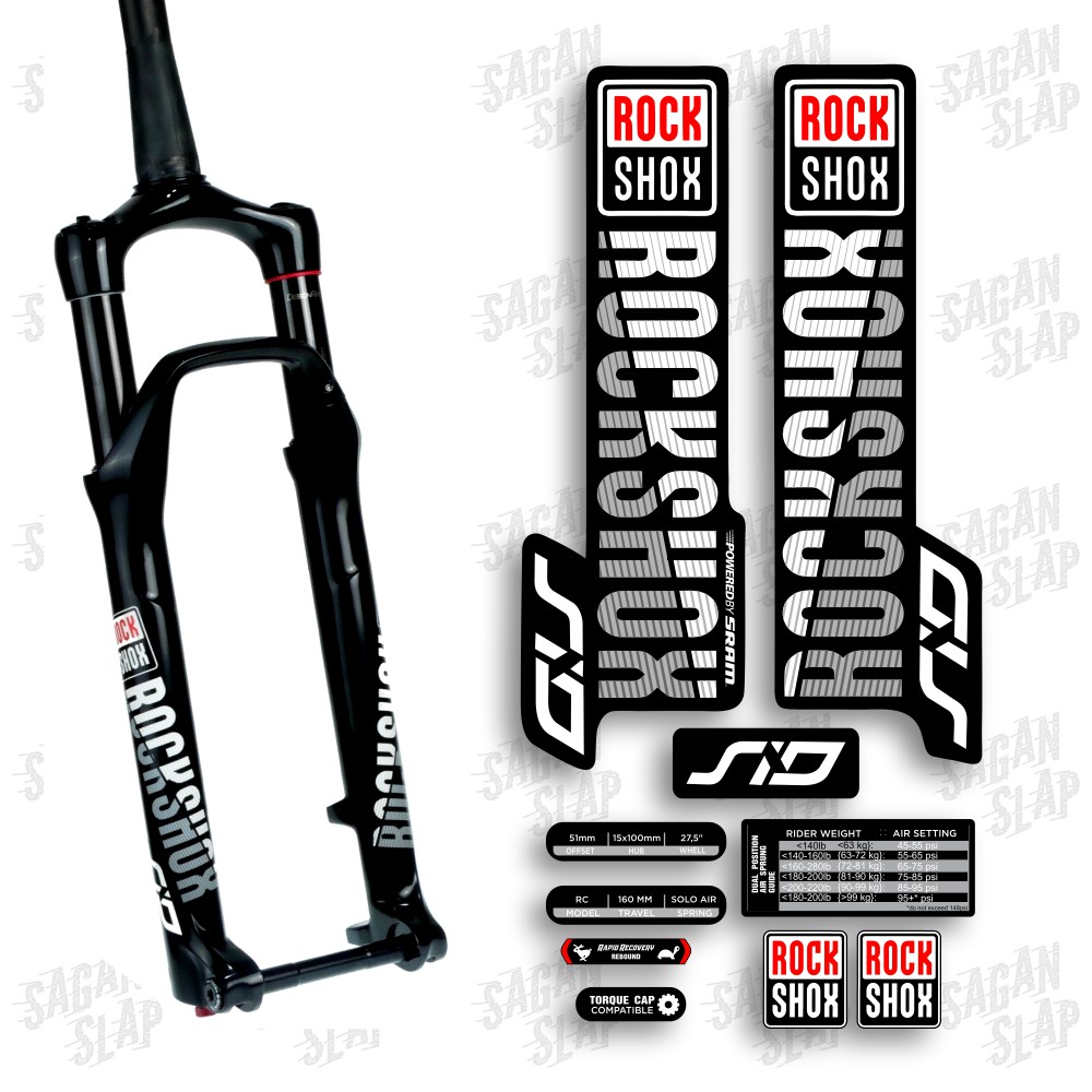 Stiker Rockshox Sid Sticker Decal Fork Mtb Downhill