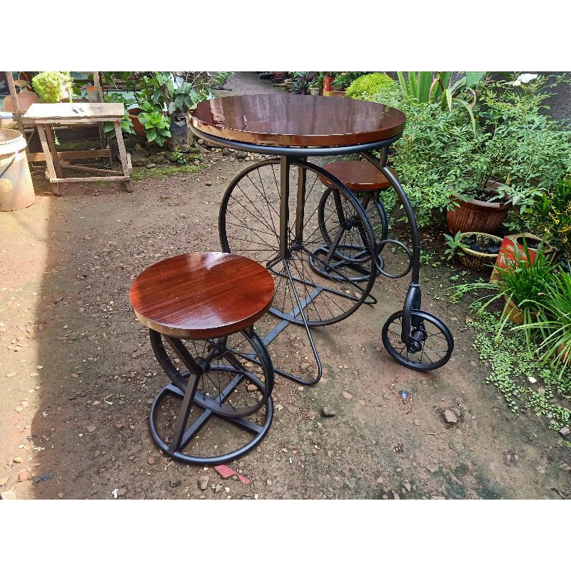 Perlengkapan Rumah/Meja/Meja teras/meja kopi/meja bar/meja tamu jati custom logam industrial jepara