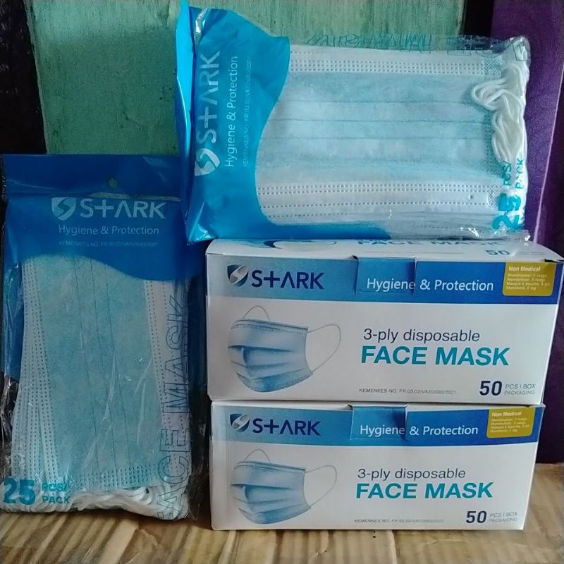 MASKER EARLOOP 3PLY KEMENKES STARK TERLARIS