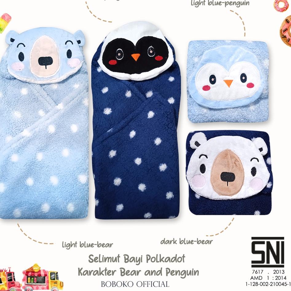 Get Discount BOBOKO Selimut Bayi Bulu Premium Bear and Penguin 78x71 SLMT2