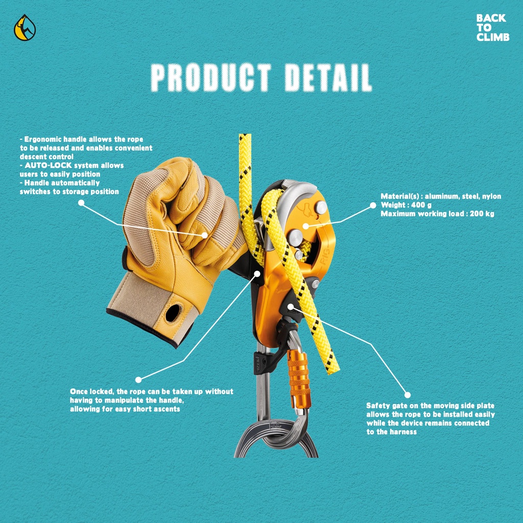 Petzl Rig Descender Safety Rescue Industry Murah