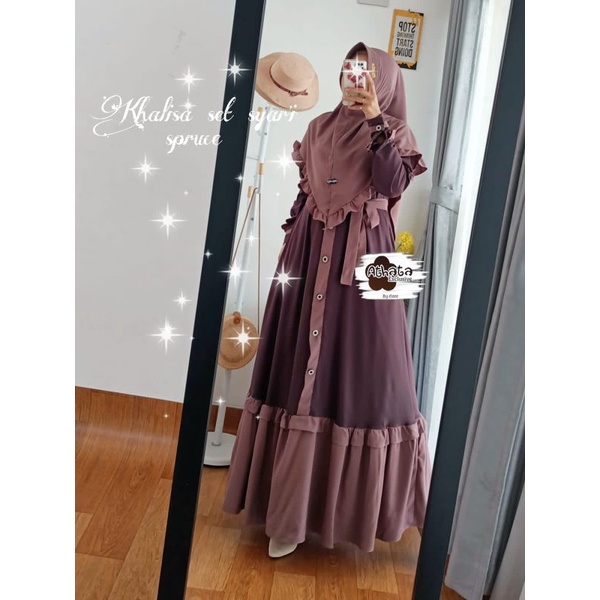 Khalisa set syar'i matt ity crepe Ori Athata terbaru bisa COD