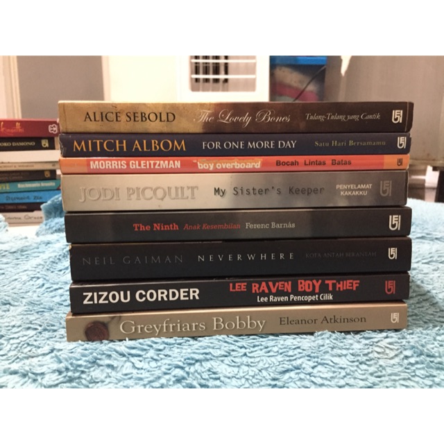 Novel terjemahan Gramedia Pustaka Utama: Neil Gaiman Eleanor Atkinson Jodi Picoult Mitch Albom