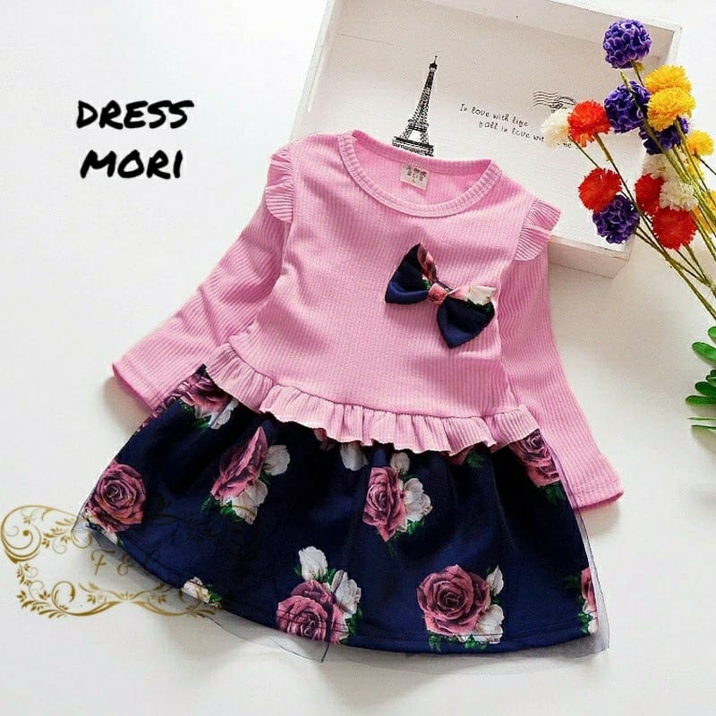 DRESS FASHION KID ANAK MORI,  BABYTERRY, DRESS MAXY, 3 UKURAN