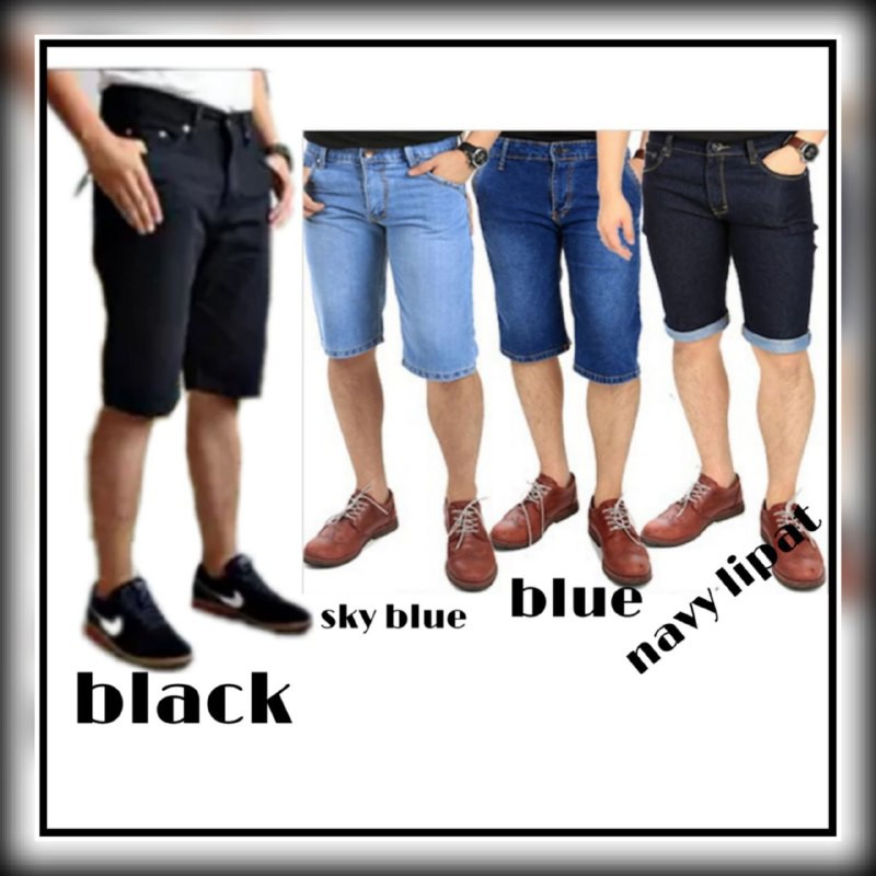 CELANA PENDEK JEANS PRIA