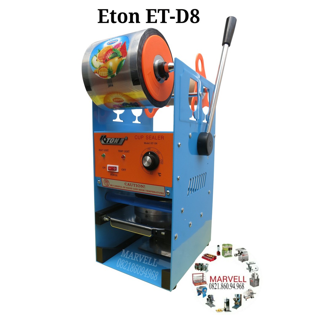 Khusus Gojek Cup Sealer ET D8 ETON Plastik LID Gambar Khusus Gojek Cup Sealer ET D8 ETON Plastik LID Gambar