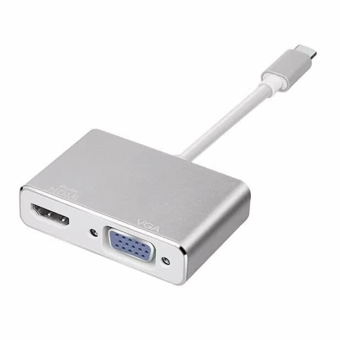 Converter USB Type-C to HDMI + VGA Support up to 4k 2k