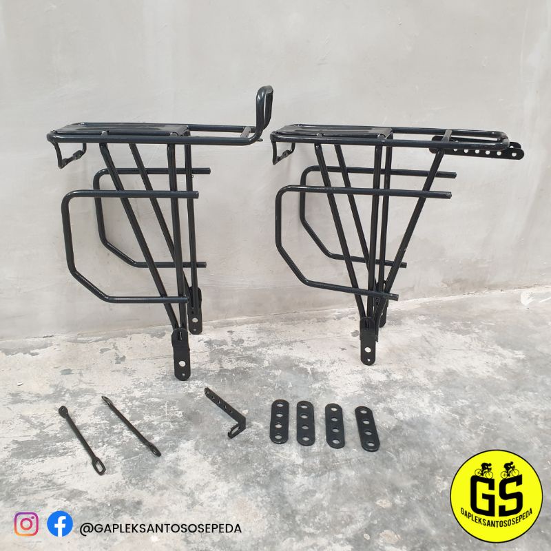 Boncengan Sepeda Touring Model Rak panier Custom. Rack Bagasi Pannier Depan Atau Belakang Sepeda Lip