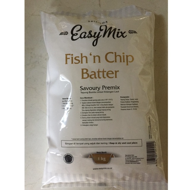 

Sriboga easy mix tepung fish n chip halal 1kg
